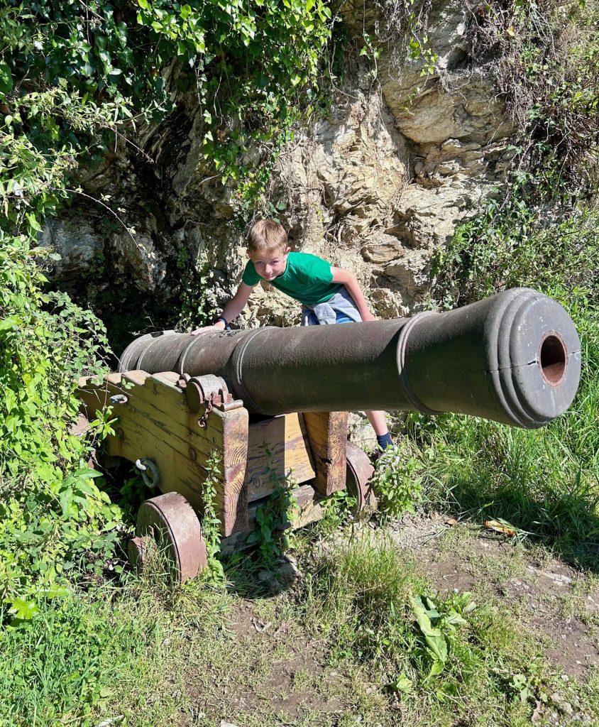 cannon at Charlestown, cornwall